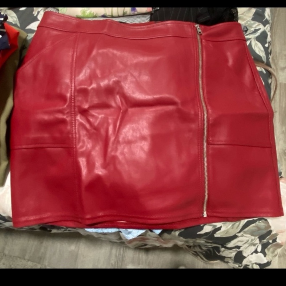 Express faux leather skirt